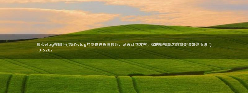 糖心唐伯虎vlog：糖心vlog在哪下(\